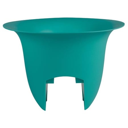 Bloem Bloem MR1226 12 in. Modica Deck Rail Planter; Bermuda Teal MR1226